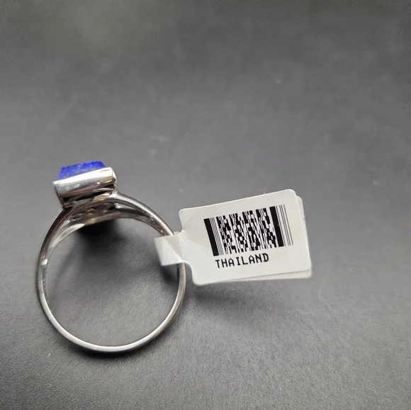 Sterling Silver Split Shank Lapis Lazuli Ring. Size 12. NWT - Picture 8 of 8